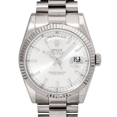 rolex oyster perpetual day date silber mit blauem ziffernblatt|Rolex Day-Date chart.